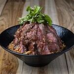 Japanese-style Steak bowl with Akage Wagyu beef