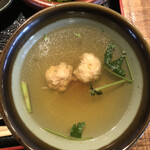 Saga Kemmitsu Semura Fumoto Akadori Nishi Shinjuku Ten - 定食のスープ(これがデリシャス！)