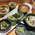 天ぷら　酒菜　醍醐 - お通し・・・というか前菜盛り合わせ☆