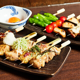 Plump and juicy with binchotan charcoal! We are proud of our diverse lineup of yakitori