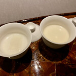 茶禅華 - ２種の杏仁豆腐（温、冷）