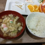 Hoteru Rafinato Sapporo - 味噌汁、ご飯