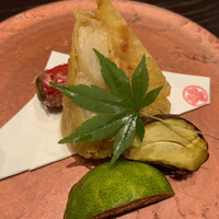 くずし 之助 - 舞阪産真河豚の氷温熟成　味噌漬けの東寺揚げ