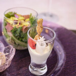 La Voile - 【冷盤（オール・ドゥヴル）】、花椰菜（カリフラワ）蛋白奶油泡（ムース