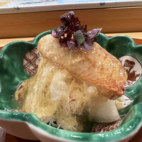 鮨処 敏 - 毛蟹と梨の餡掛け