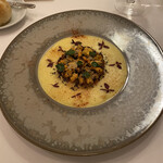 ラ・トゥーエル - ❼モンサンミッシェル産ムール貝のタルト、サフランソース。