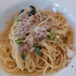 イルベッカフィーコ - 豚ミンチと青梗菜のパスタ