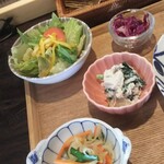 ときどき食堂 - サラダ  小鉢×３