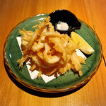いざかや しん - 富山産白エビの天ぷらです。サクサク感が堪りません(o^^o)