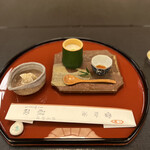 精進料理 醍醐 - 白ずいきの胡麻和え、竹豆腐