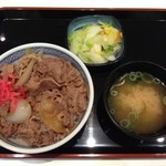 吉野家 - 牛丼並盛＋お新香･みそ汁セット