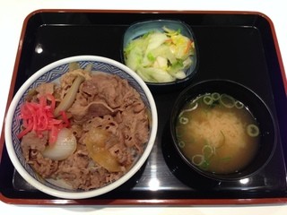 Yoshinoya - 牛丼並盛＋お新香･みそ汁セット