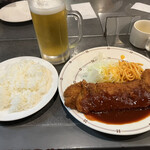 レストラン・マルマン - サービスランチ620円、生ビール400円