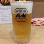 おぎの - 生ビール(中) 550円 ♪