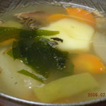 海陽亭 - 古典的な　ミガキ使用の三平汁　隠元が必ず入るのだそう　逆に若布は邪道だとか・・・ははは