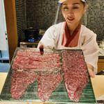 馳走 啐啄一十  - 【写真⑬】榊山牛の生ハムwith女将さん