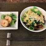 鉄板焼なにわ - アミューズブーシュ、瀬戸田産水耕野菜のサラダ