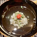 鎌倉 北じま - 2022.8.  梅と荏胡麻の冷やし茶漬け