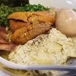 塩そば専門店 桑ばら - 雲丹と蛤のマゼソバ