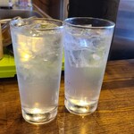 つるや - レモンサワー二丁拳銃スタイル。