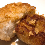 LOOP TOKYO - 里芋を鰹と昆布の出汁で煮て焼いたものにカラスミを乗せて（アップ）