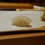 鮨 清松 - ③ヤリイカ、塩・酢橘