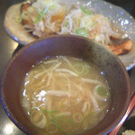 まつばら本店 - このお味噌汁が出汁が利いてて本当に美味しかった!!