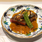 割烹 すぎやま - 　5品目:近江牛ランプと松茸の照り焼き 絶品