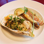 Oysters sauteed in Oyster and anchovy sauce