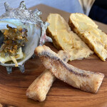 anchoa - 栄螺、白身魚のフリット、スパニッシュオムレツ