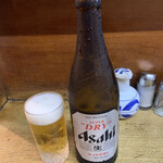 天ぷら 中山 - ビールアサヒ中瓶