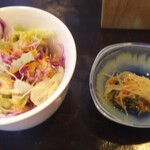 うみからそらへ - サラダと小鉢（春雨の和え物）