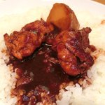 デリー 銀座店 - カシミール+ライス 1160円 のライスのカシミールカレー掛け