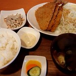 さくら食堂 - アジフライ定食 (ドリンク付) 930円