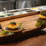 IZA - 柿と魚卵のタルト