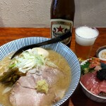 灼味噌らーめん 八堂八 - 味玉味噌 1000円、おまかせ飯 600円、赤星 650円