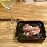 とんかつ 乃ぐち - 豊水梨 生ハム