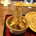 手打ちそば無着庵 - 麺リフト。ツユはつけすぎずが『粋』ですね！(o^^o)