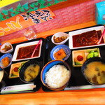 お食事処 河童 - ２人の日替わりワンコインランチ・鯖味噌定食　５００円（税込）【２０２２年９月】