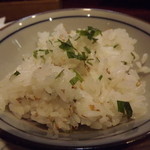 蕎麦 やすたけ - 「おもてなし膳」の青じそご飯アップ　ｈ25.4.26撮影