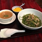 龍口酒家 - 2013年4月26日　1回目　里麺とスッポン入り八宝湯のセット　1300円