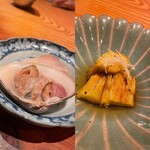 松濤 爛缶 - はまぐり、焼き茄子