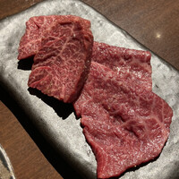 炭火焼肉 ふちおか - 塩2点。サガリは上質なハラミといった感じで、旨味が凄いです。