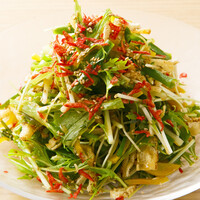 水菜と和野菜のさらだ