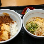 Nakau - 麻婆豆腐丼、冷やしハイカラうどん
