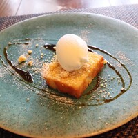 pantagruelico  - アーモンドケーキ バニラアイス添え