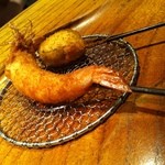 串揚げキッチン だん - 海老　紫蘇白身