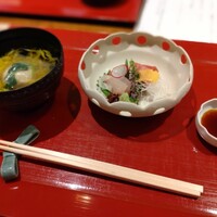 大和屋 横浜店 - お造り三種と御吸物