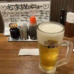 Yakitori Hidaka - とりあえずの生ビール