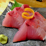 天ぷら処 こさか - 天然ぶり お造り（２０１３年４月）